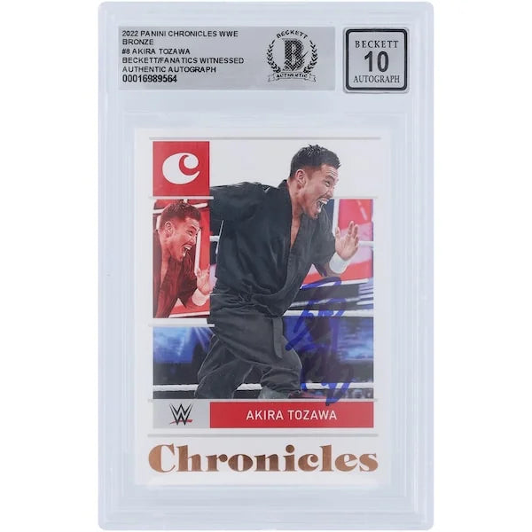 Akira Tozawa Signed 2022 Panini Chronicles Bronze #8 | Graded 10