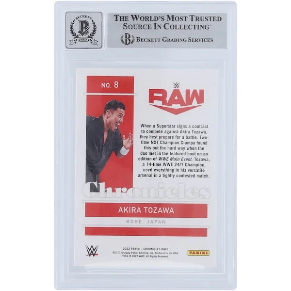 Akira Tozawa Signed 2022 Panini Chronicles Bronze #8 | Graded 10
