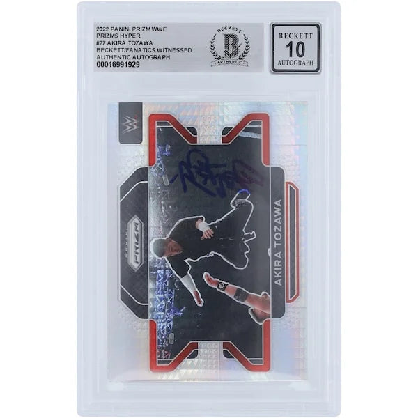 Akira Tozawa Signed 2022 Panini Prizm Hyper Prizm #27 | Graded 10