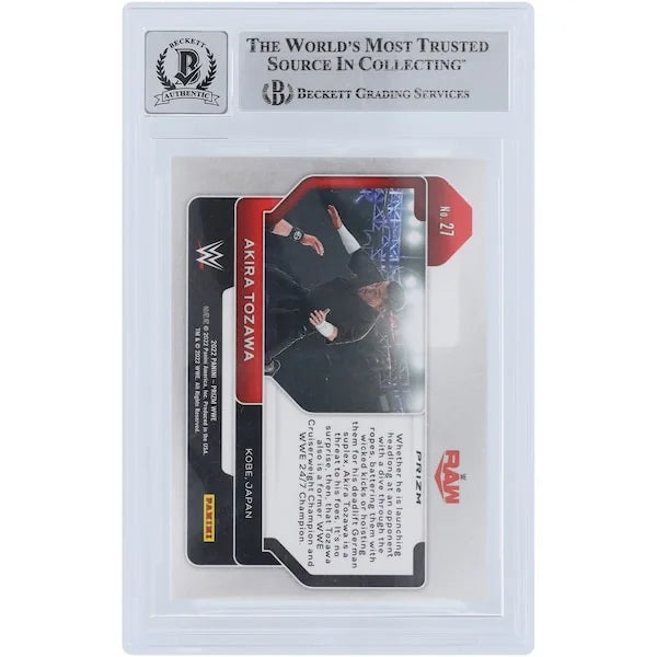 Akira Tozawa Signed 2022 Panini Prizm Hyper Prizm #27 | Graded 10