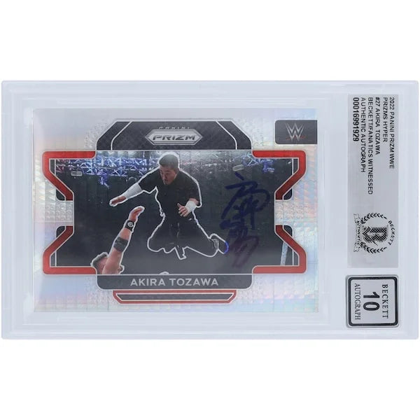 Akira Tozawa Signed 2022 Panini Prizm Hyper Prizm #27 | Graded 10