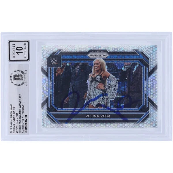 Zelina Vega Signed 2023 Panini Prizm Under Card #57 | Beckett Graded 10