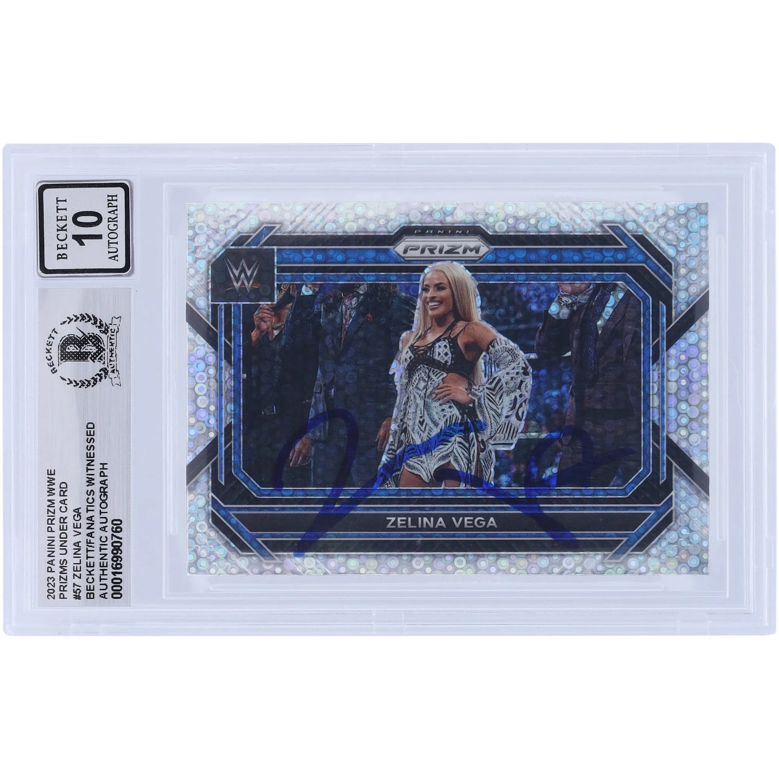 Zelina Vega Signed 2023 Panini Prizm Under Card #57 | Beckett Graded 10