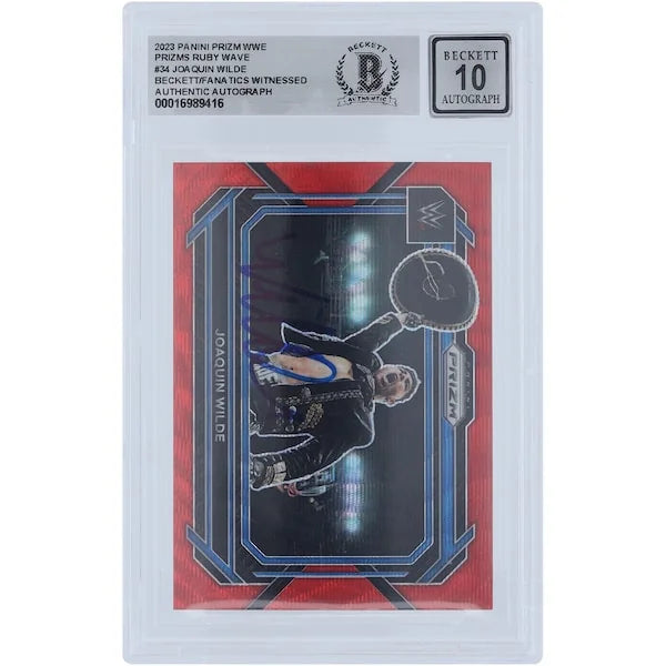 Joaquin Wilde Signed 2023 Panini Prizm Ruby Wave #34 Card | Graded 10