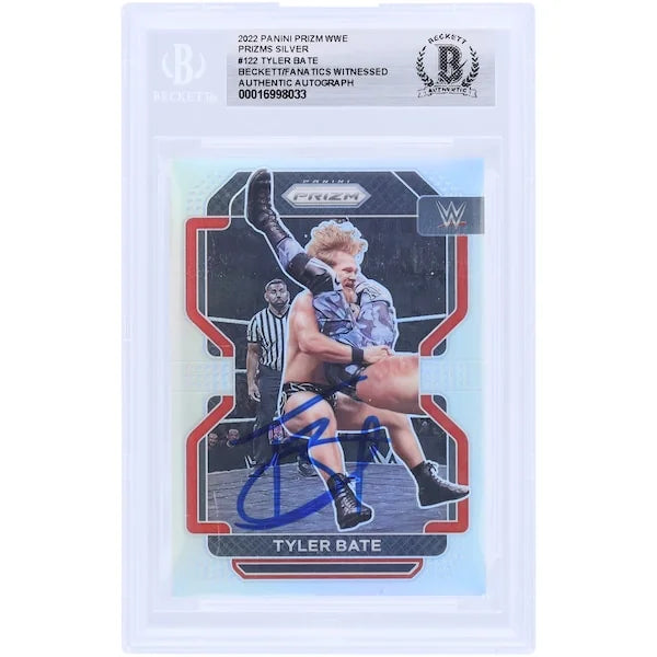 Tyler Bate Signed 2022 Panini Prizm Silver Prizm #122 | Beckett Authenticated