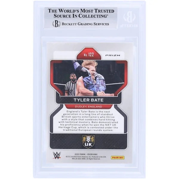 Tyler Bate Signed 2022 Panini Prizm Silver Prizm #122 | Beckett Authenticated