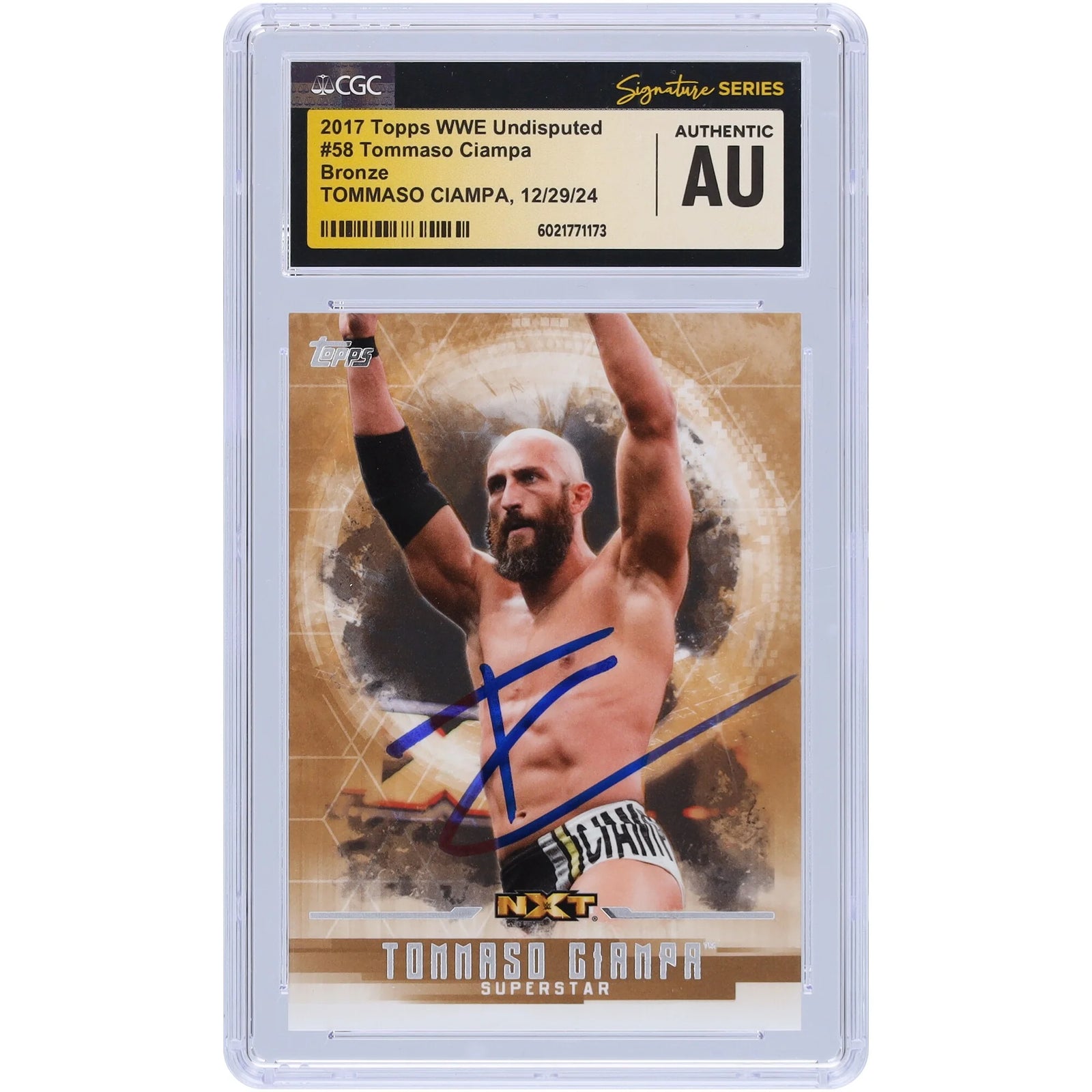 Tommaso Ciampa Signed 2017 Topps Undisputed Bronze #58 | Limited #/99