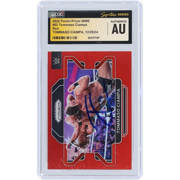 Tommaso Ciampa Signed 2022 Panini Prizm Red Prizm #62 | #/299