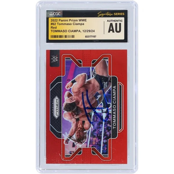 Tommaso Ciampa Signed 2022 Panini Prizm Red Prizm #62 | #/299