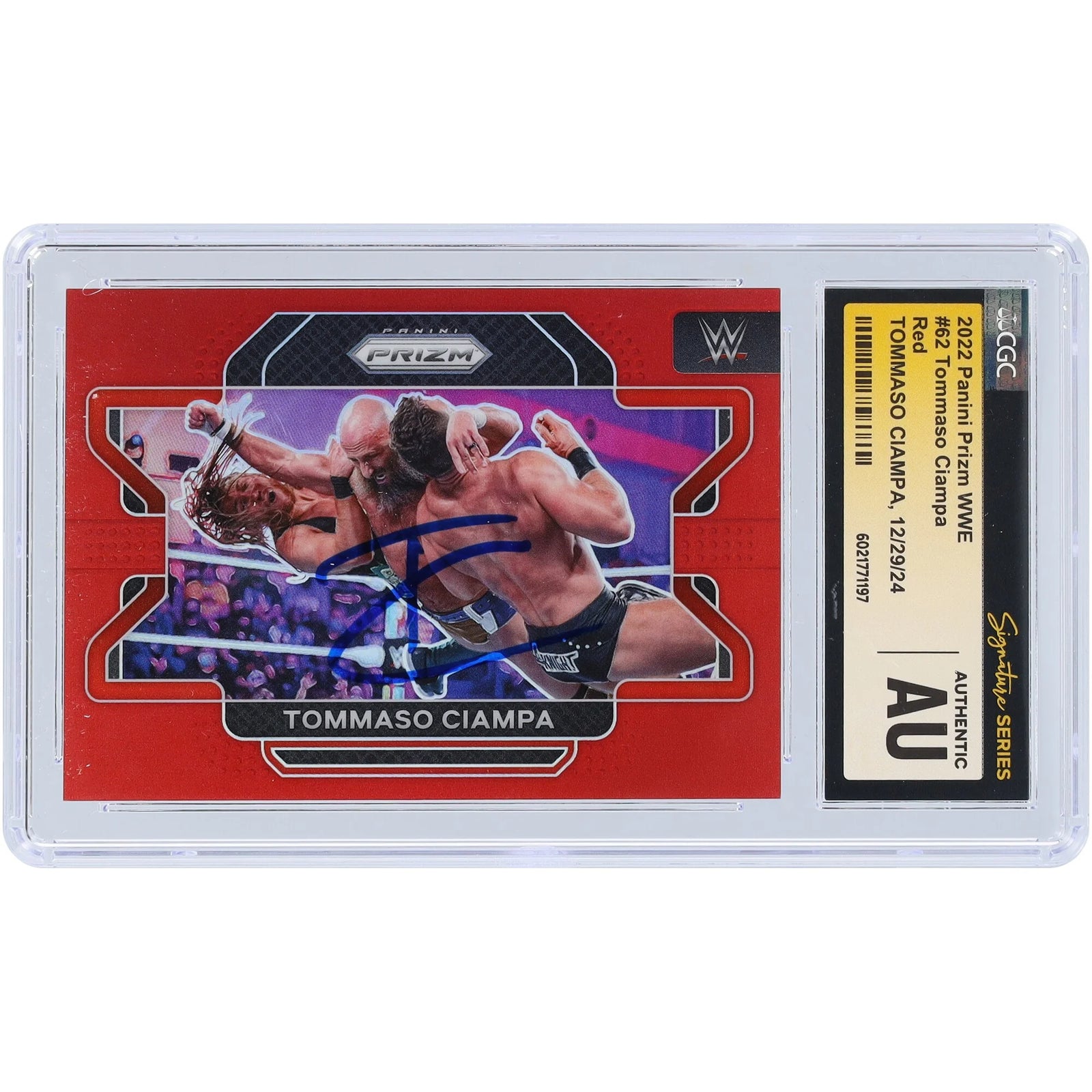 Tommaso Ciampa Signed 2022 Panini Prizm Red Prizm #62 | #/299