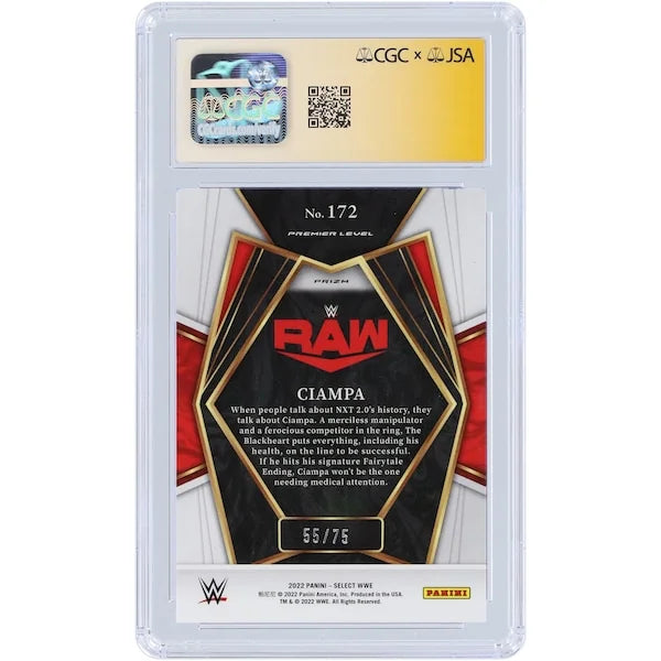 Tommaso Ciampa Signed 2022 Panini Select Purple Prizm #172 | Limited Edition #/75