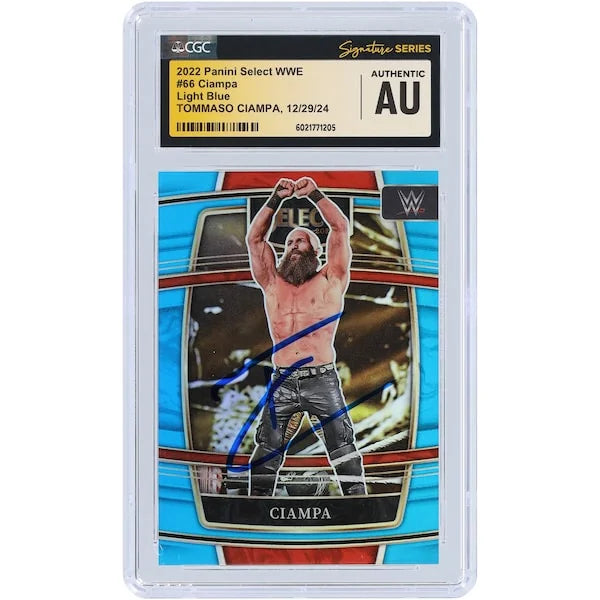 Tommaso Ciampa Signed 2022 Panini Select Light Blue Prizm #66 | #/299