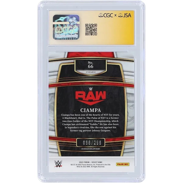 Tommaso Ciampa Signed 2022 Panini Select Light Blue Prizm #66 | #/299