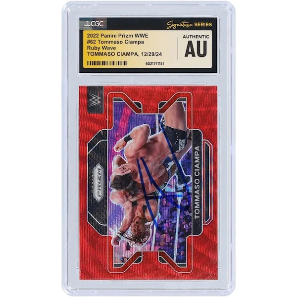 Tommaso Ciampa Signed 2022 Panini Prizm #62 | Ruby Wave