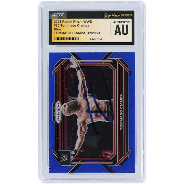 Tommaso Ciampa Signed 2023 Panini Prizm Blue Prizm #20 | #/199 CGC Authenticated