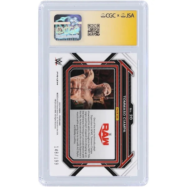 Tommaso Ciampa Signed 2023 Panini Prizm Blue Prizm #20 | #/199 CGC Authenticated