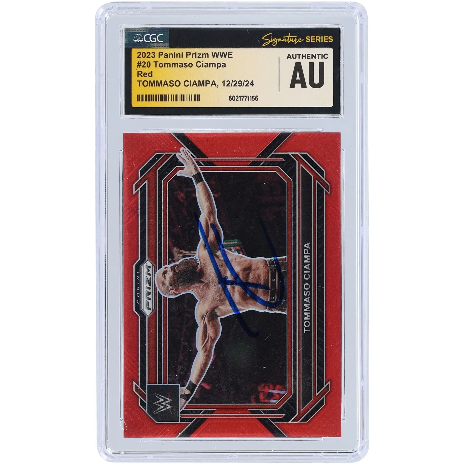 Tommaso Ciampa Signed 2023 Panini Prizm Red Prizm #20 | #/299