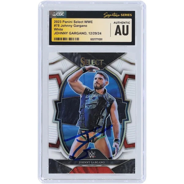 Johnny Gargano Signed 2023 Panini Select White Prizm #78 | #/125 CGC