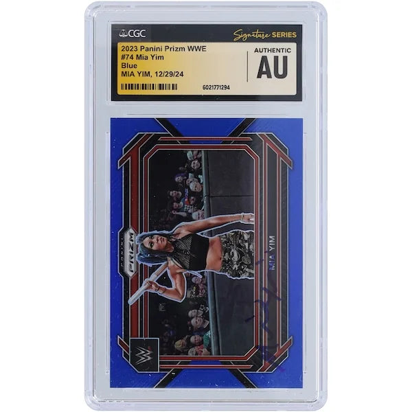 Mia Yim Signed 2023 Panini Prizm Blue Prizm #74 Card | #/199