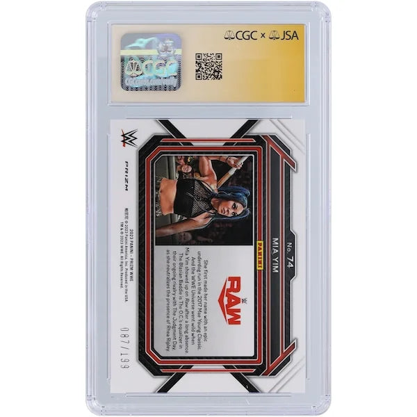 Mia Yim Signed 2023 Panini Prizm Blue Prizm #74 Card | #/199