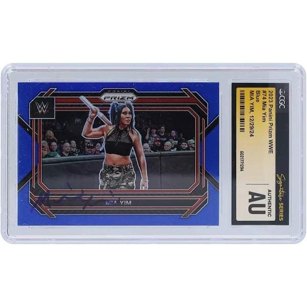 Mia Yim Signed 2023 Panini Prizm Blue Prizm #74 Card | #/199