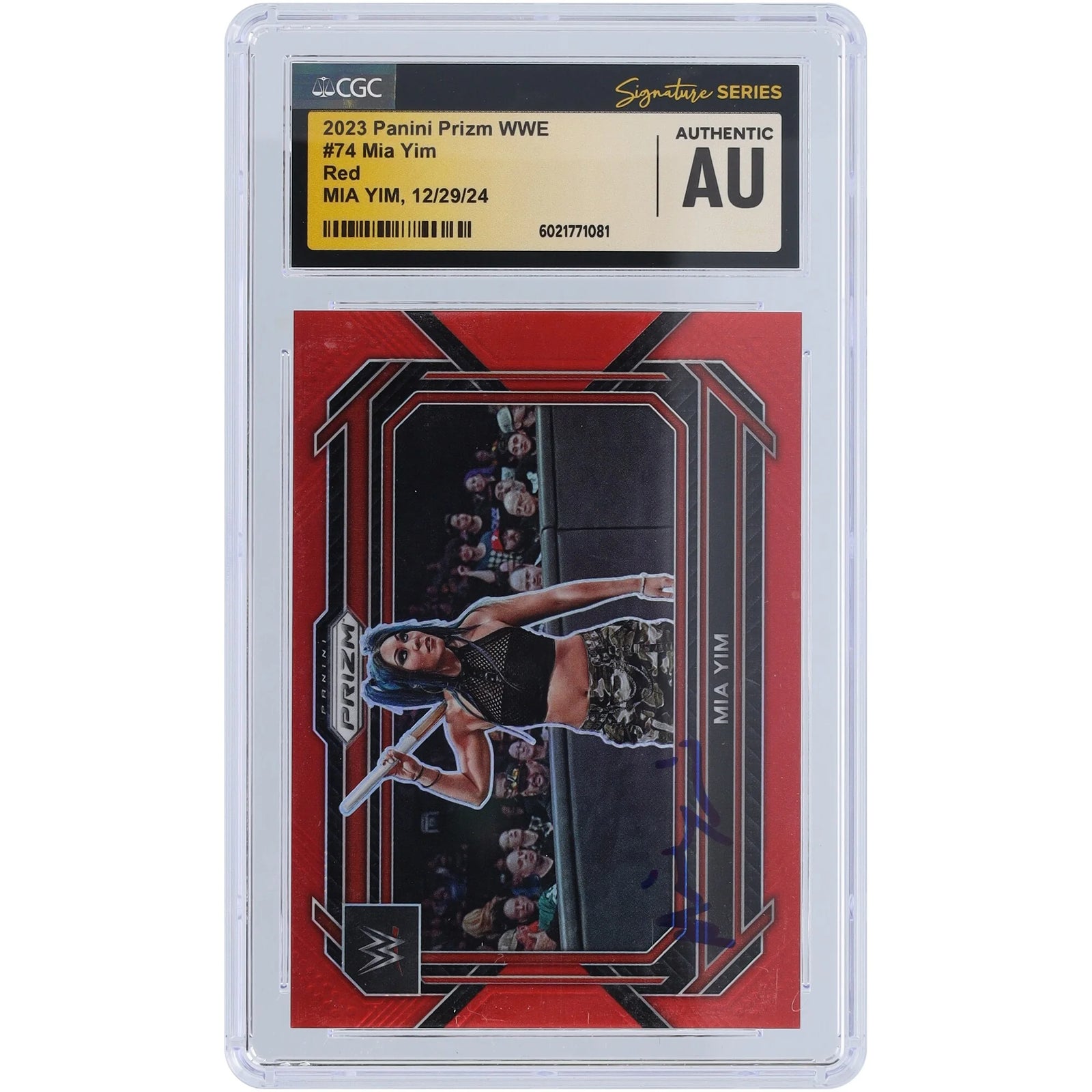 Mia Yim Signed 2023 Panini Prizm Red Prizm #74 #/299 | CGC Authenticated