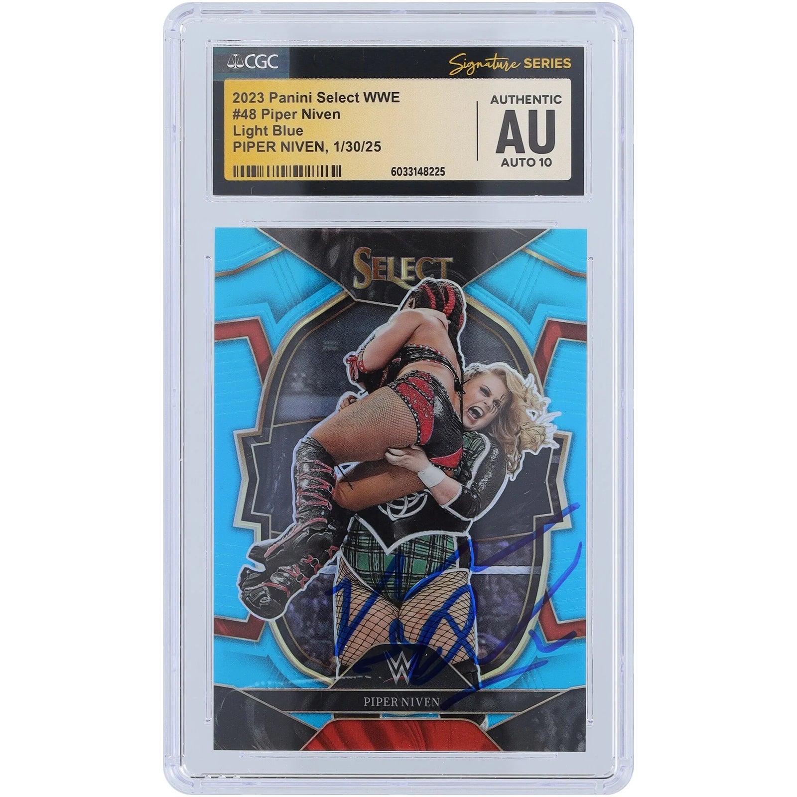 Piper Niven Signed 2023 Panini Select Light Blue Card #48 | CGC Auto10