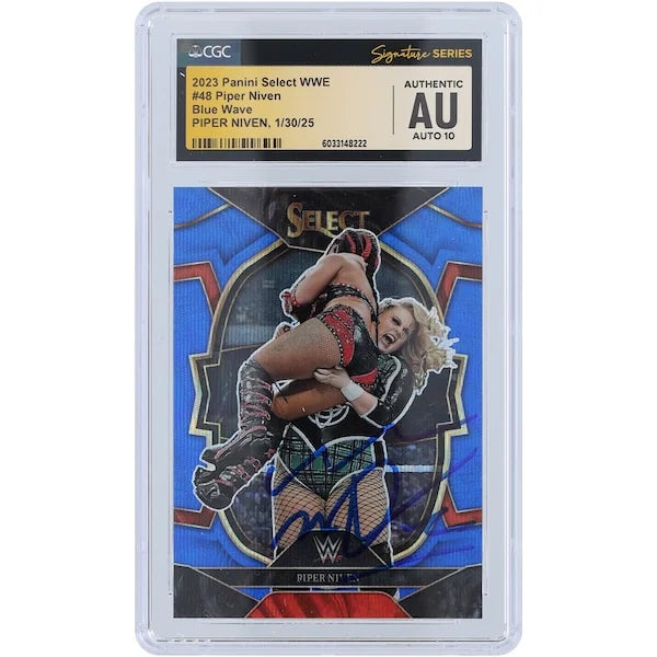 Piper Niven Signed 2023 Panini Select Blue Wave Card | #48 #/99