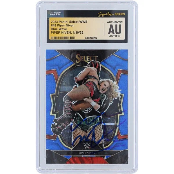 Piper Niven Signed 2023 Panini Select Blue Wave Card | #48 #/99