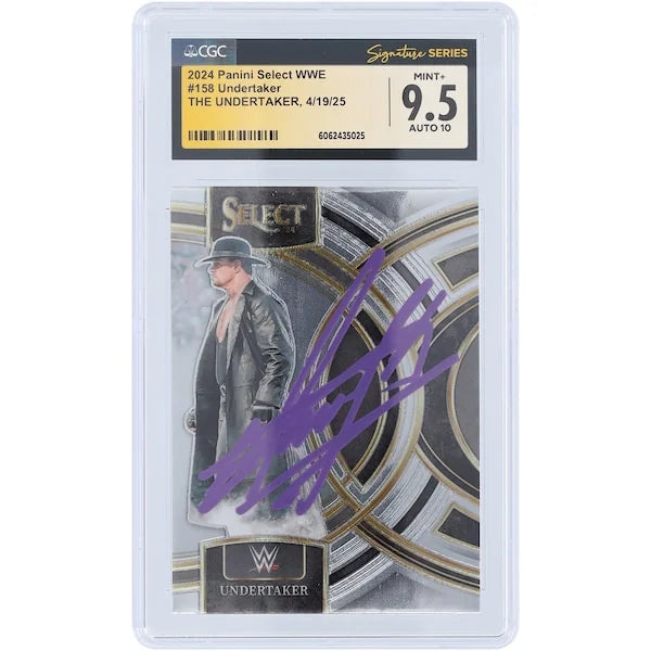The Undertaker Signed 2024 Panini Select Purple Ink #158 | CGC 9.5