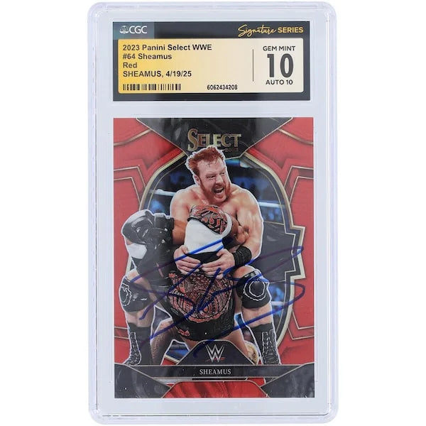 Sheamus Signed 2023 Panini Select Red Prizm #64 | CGC 10/10