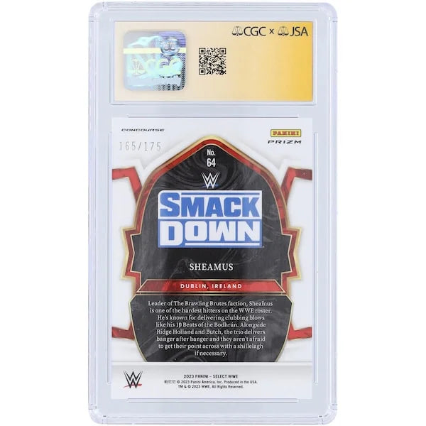 Sheamus Signed 2023 Panini Select Red Prizm #64 | CGC 10/10