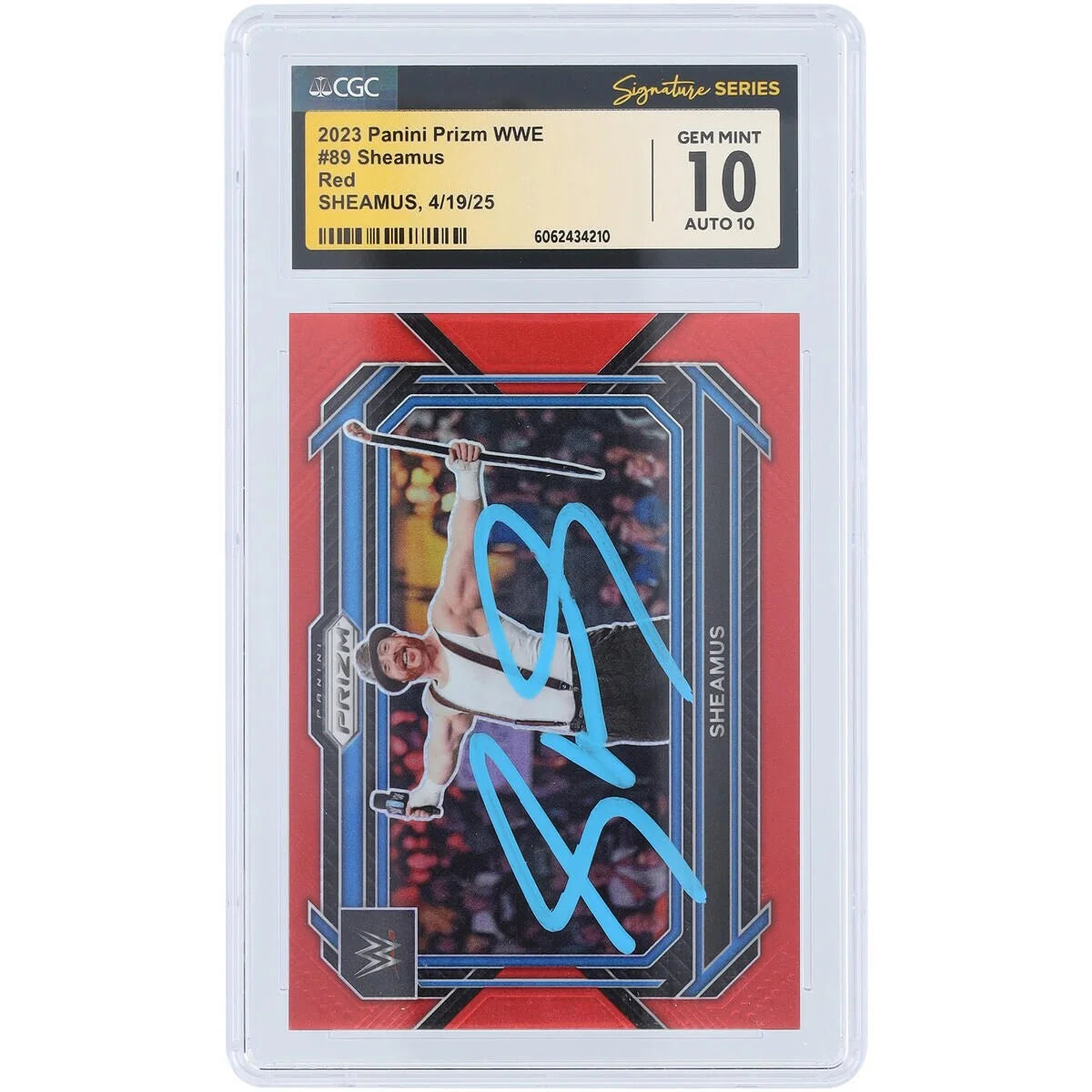 Sheamus Signed 2023 Panini Prizm Red Prizm Card #89 #/299 | CGC 10