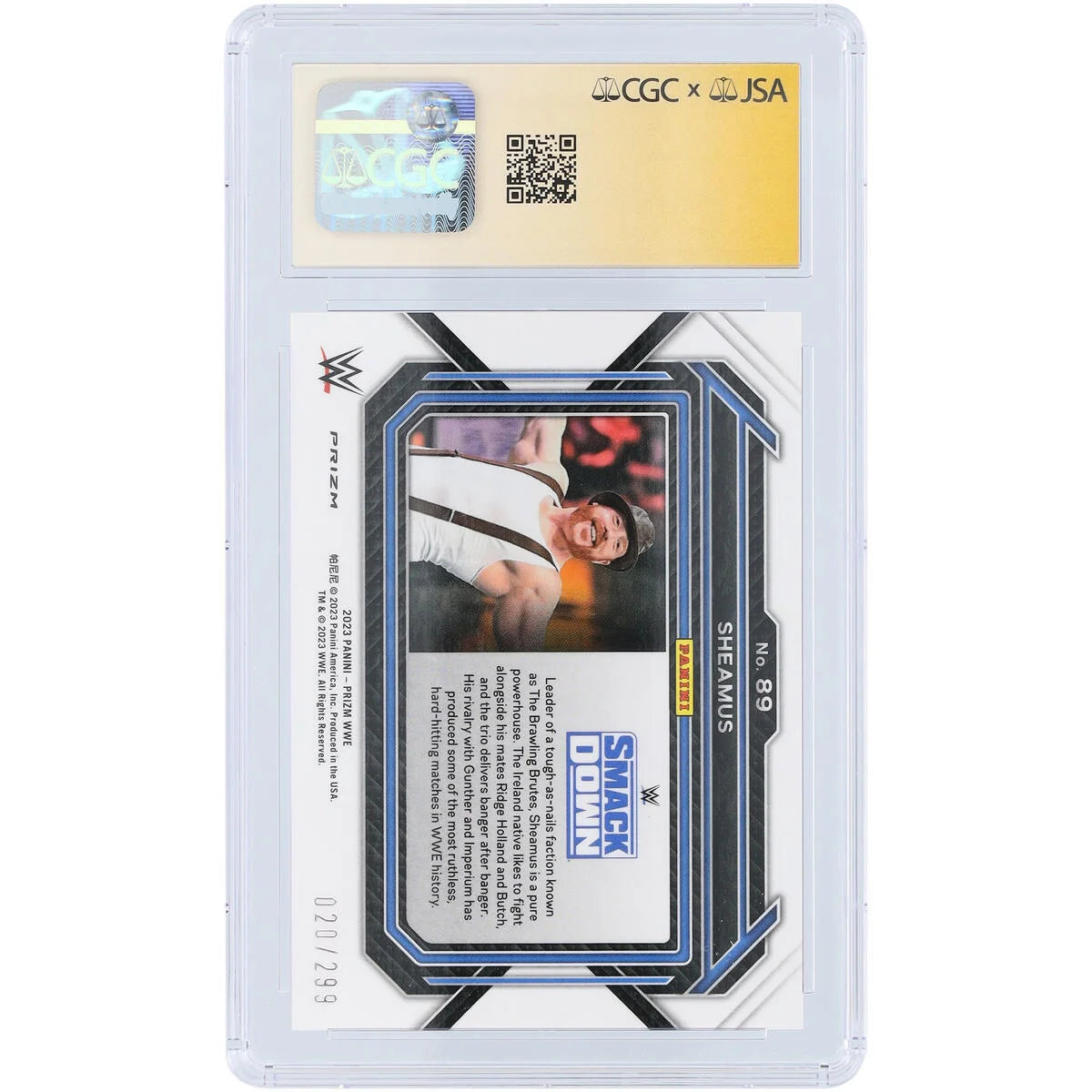 Sheamus Signed 2023 Panini Prizm Red Prizm Card #89 #/299 | CGC 10