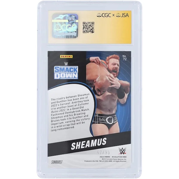 Sheamus Signed 2023 Panini Revolution Sunburst #72 | CGC 10