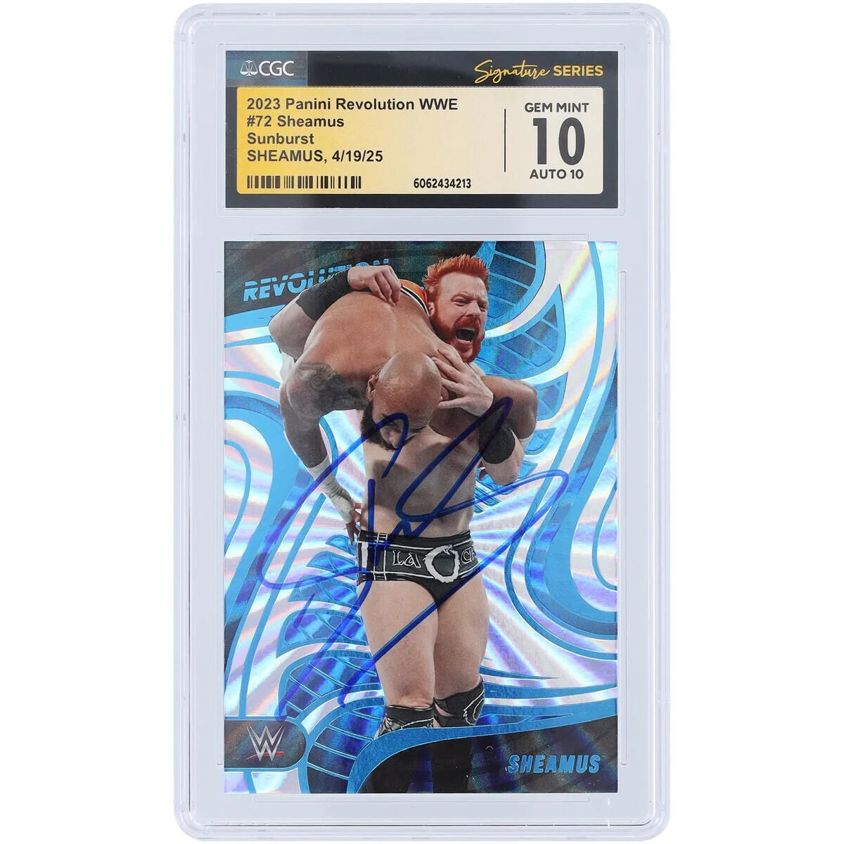 Sheamus Signed 2023 Panini Revolution Sunburst #72 | CGC 10