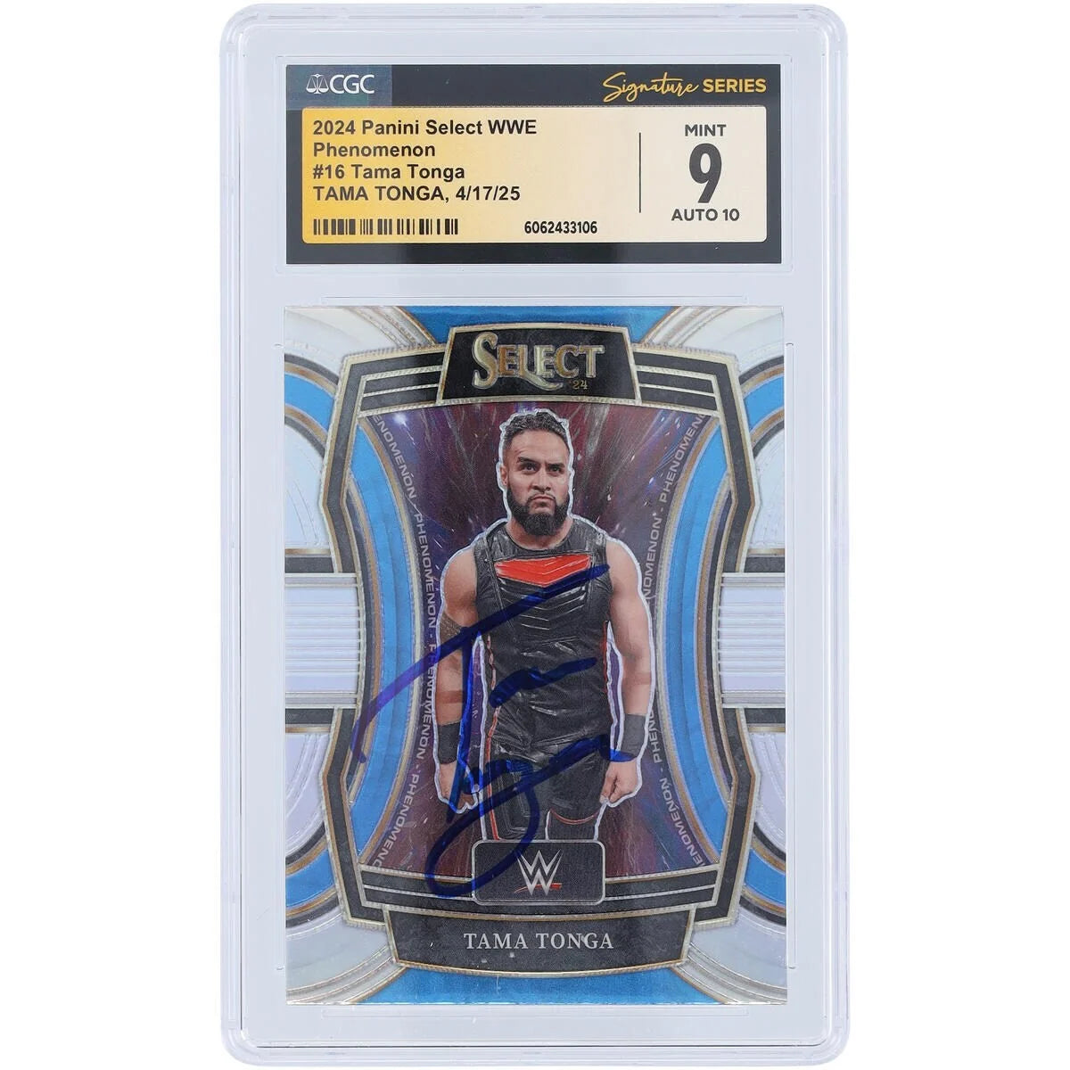 Tama Tonga Signed 2024 Panini Select Phenomenon #16 Card | CGC 9