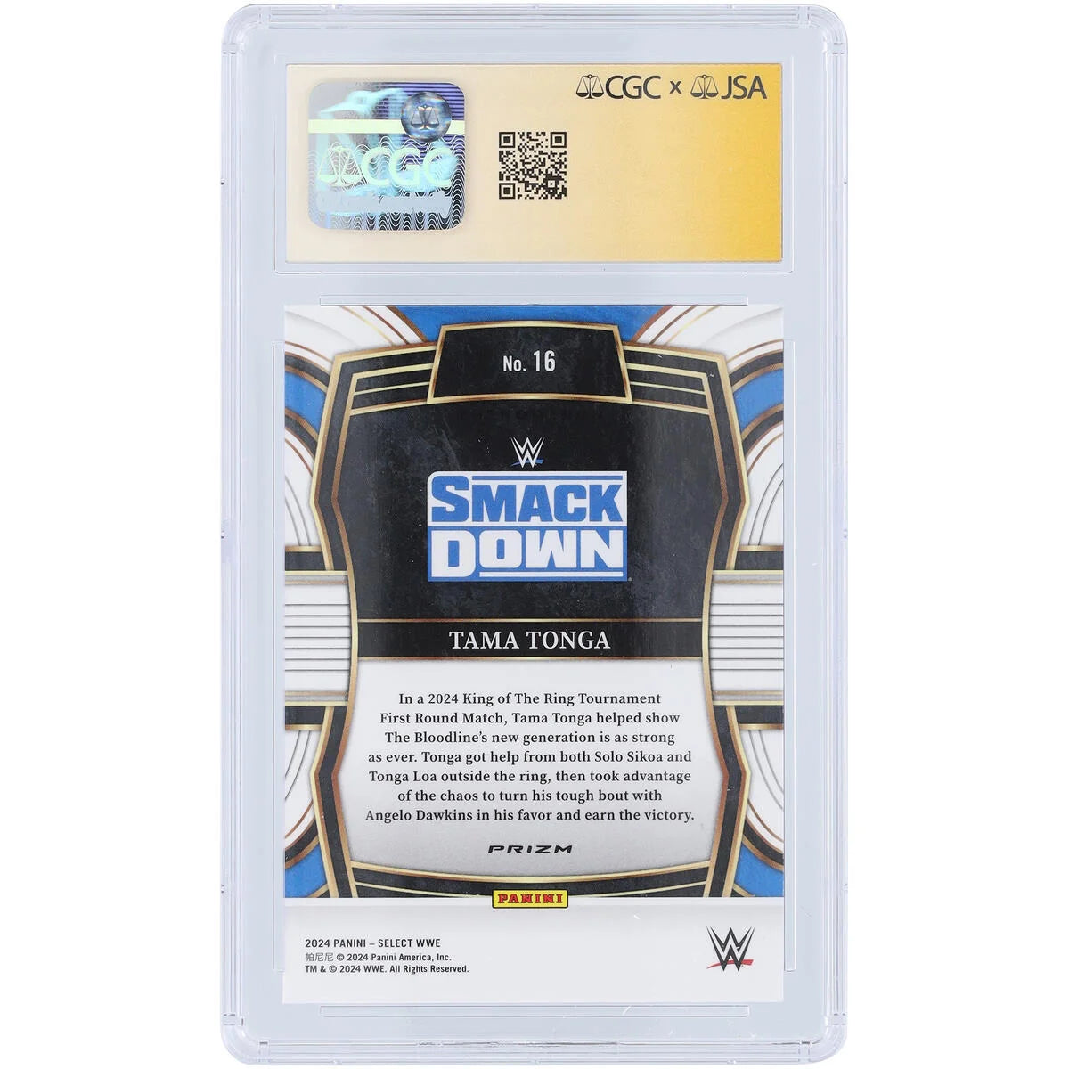Tama Tonga Signed 2024 Panini Select Phenomenon #16 Card | CGC 9