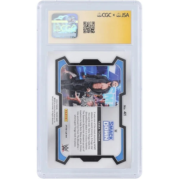 Tama Tonga Signed 2024 Panini Prizm Under Card #41 | CGC 10