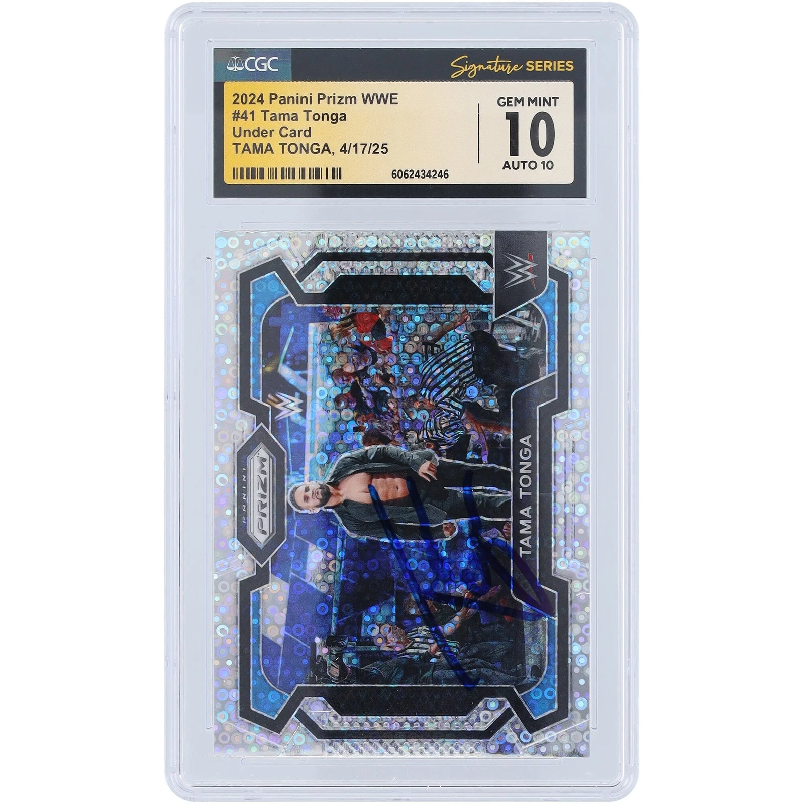 Tama Tonga Signed 2024 Panini Prizm Under Card #41 | CGC 10