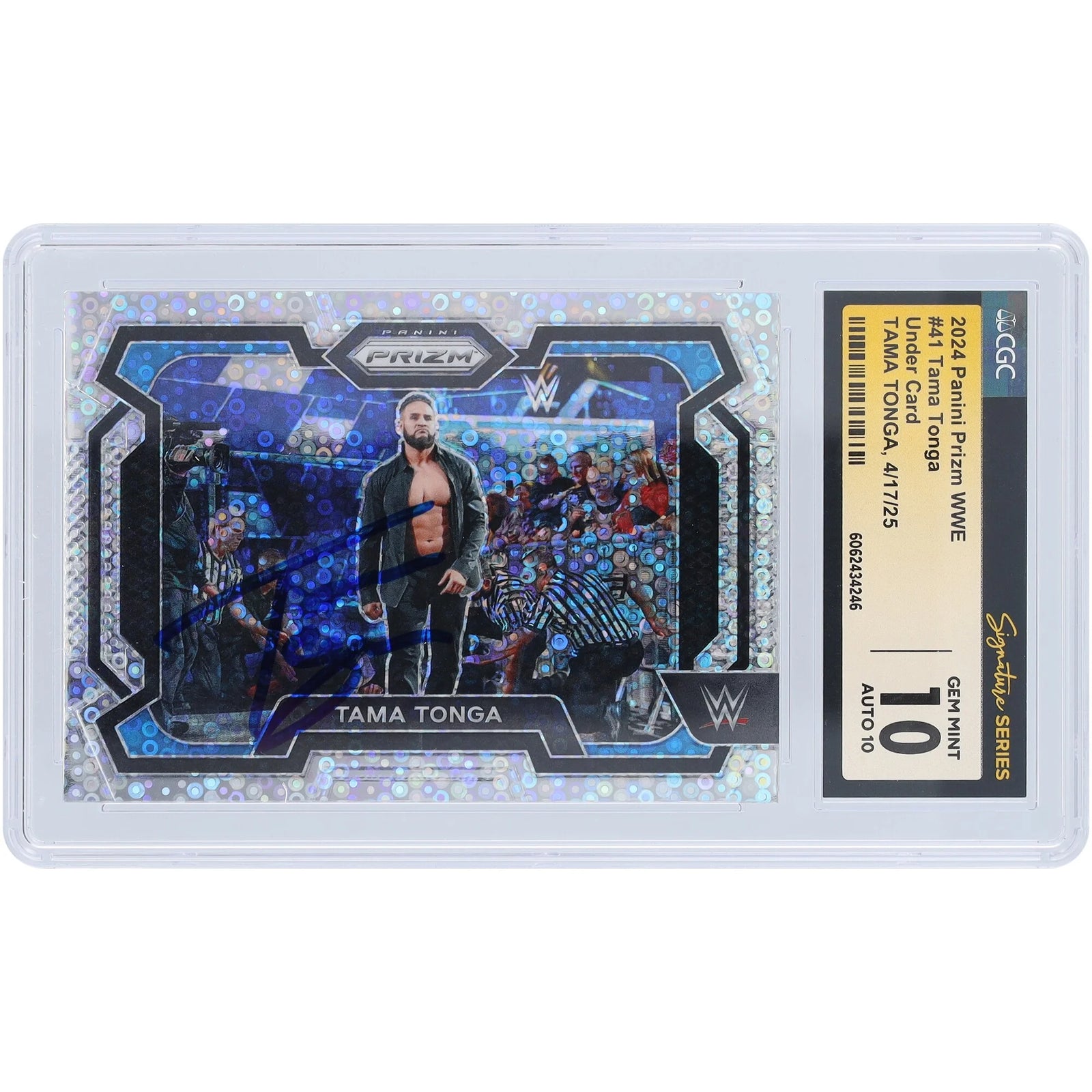 Tama Tonga Signed 2024 Panini Prizm Under Card #41 | CGC 10