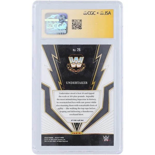The Undertaker Signed 2024 Panini Select Turbo Charged Purple Ink #26 | CGC 9