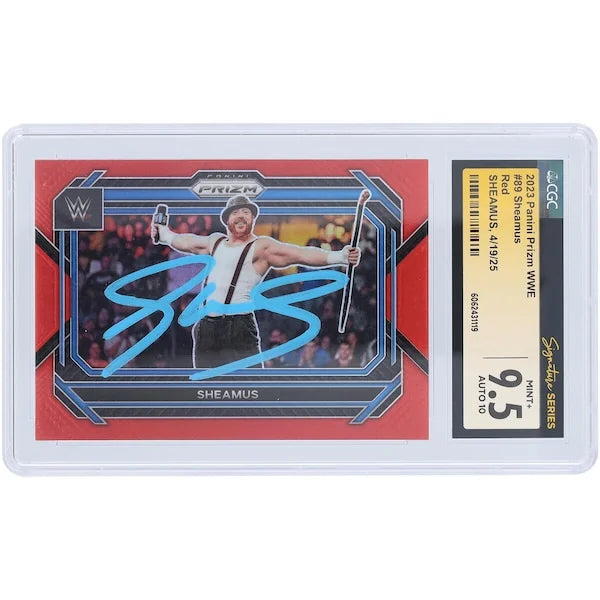 Sheamus Signed 2023 Panini Prizm Red Prizm Card #89 | Graded 9.5