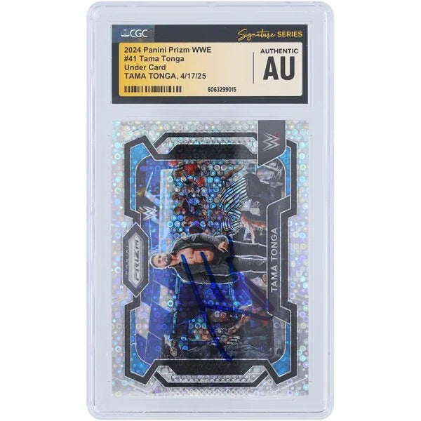 Tama Tonga Signed 2024 Panini Prizm Card #41 | CGC Authenticated