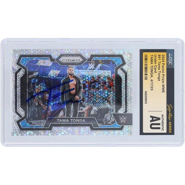 Tama Tonga Signed 2024 Panini Prizm Card #41 | CGC Authenticated