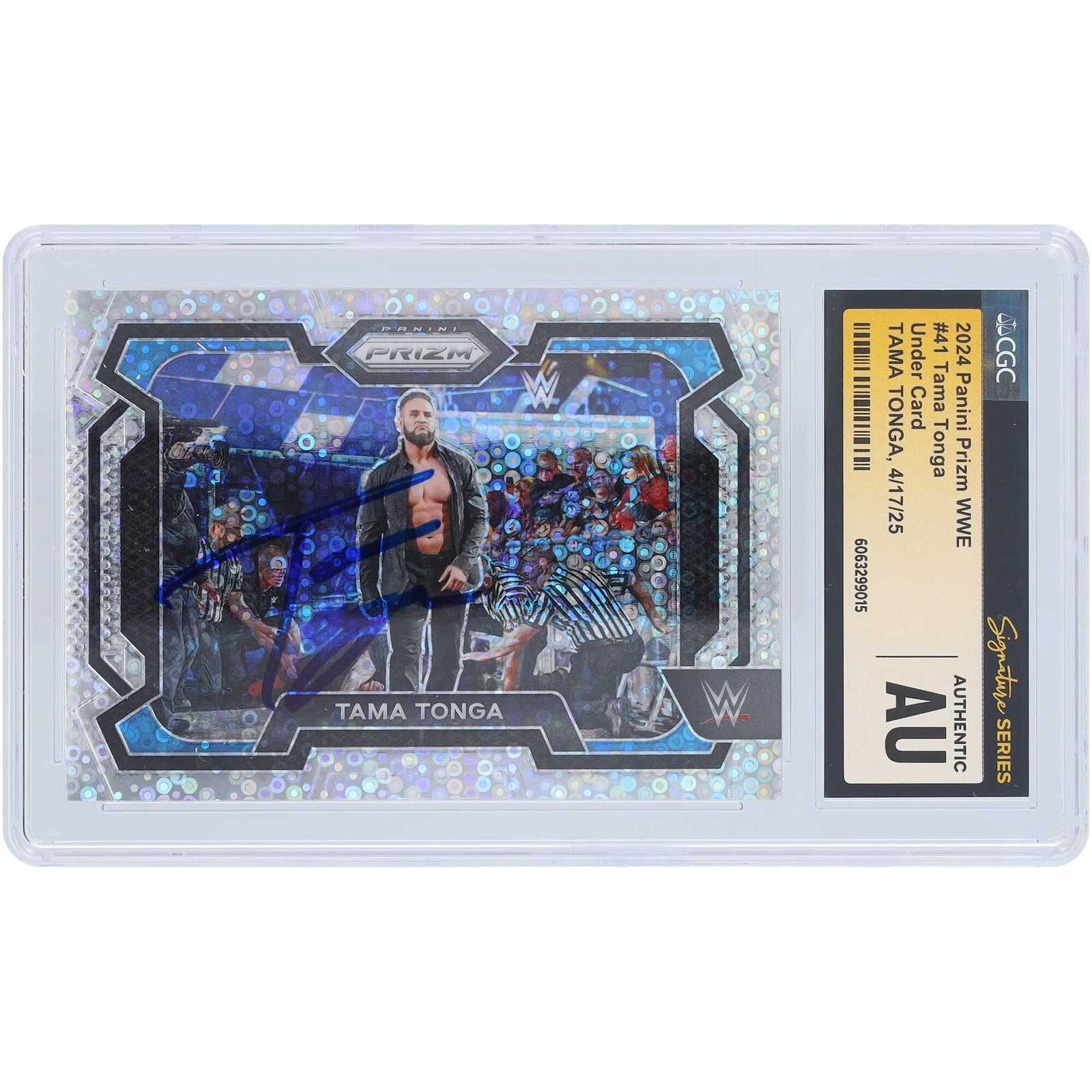Tama Tonga Signed 2024 Panini Prizm Card #41 | CGC Authenticated