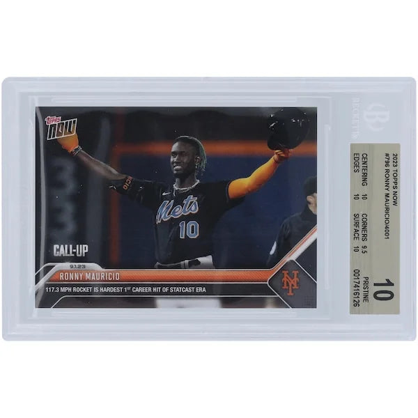 Ronny Mauricio Signed 2023 Topps Now Call-Up Hit #796 | BGS 10