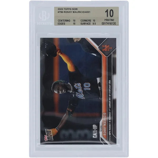 Ronny Mauricio 2023 Topps Now Call-Up Hit #796 Card | BGS 10