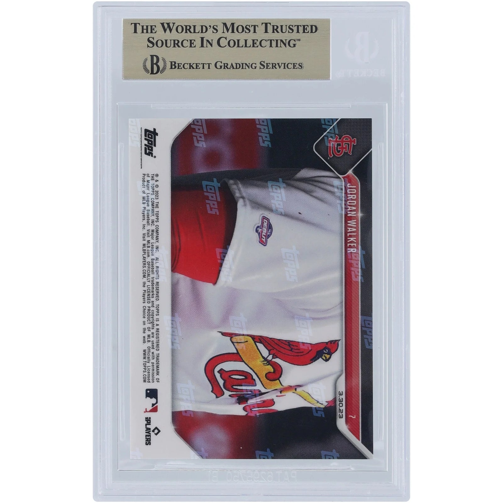 Jordan Walker 2023 Topps Now Opening Day Hit #7 Rookie Card | BGS 10