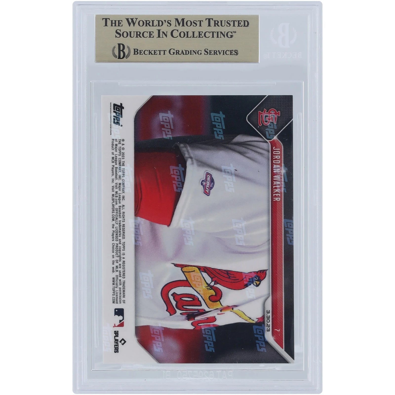 Jordan Walker 2023 Topps Now Opening Day Hit #7 Rookie Card | BGS 9.5